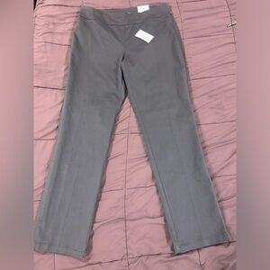 NWT Women’s Croft & Barrow Gray Straight-Leg Pants Size 14 NWT